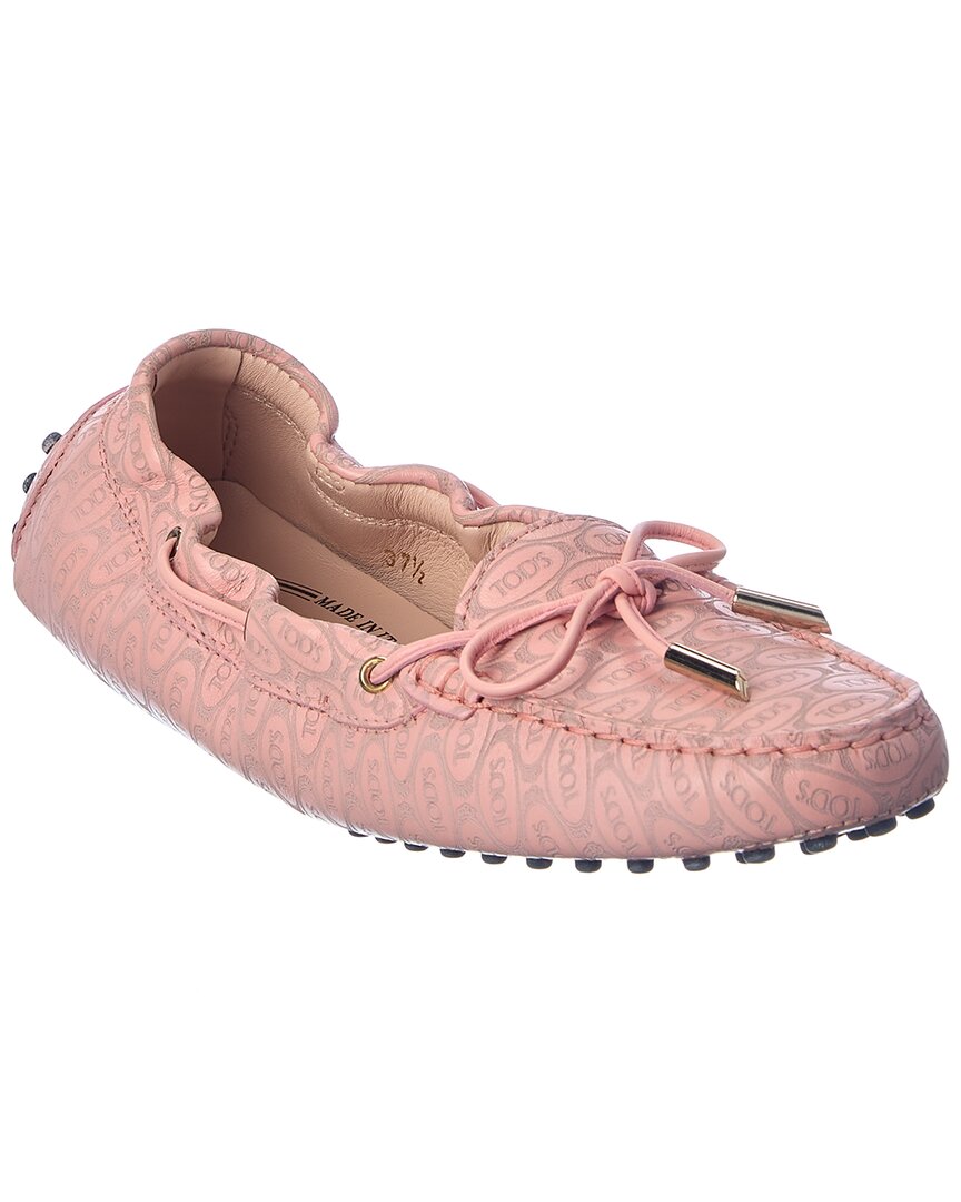 Tod’S Logo Leather Loafer Pink