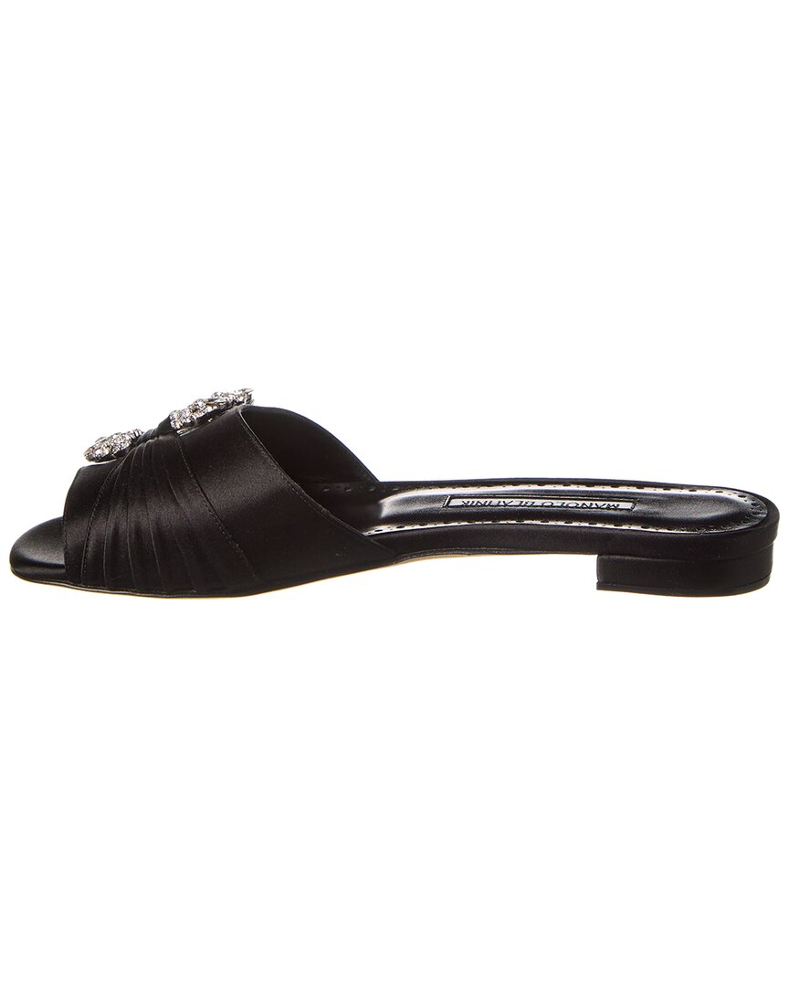 Manolo Blahnik Pralina Satin Flat