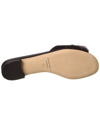 Manolo Blahnik Pralina Satin Flat