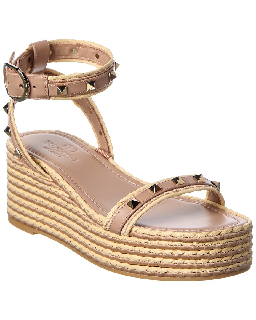 Valentino Rockstud 45 Leather Sandal