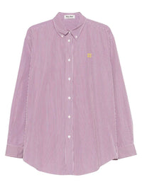 Miu Miu Women Vertical Stripe Cotton Shirt