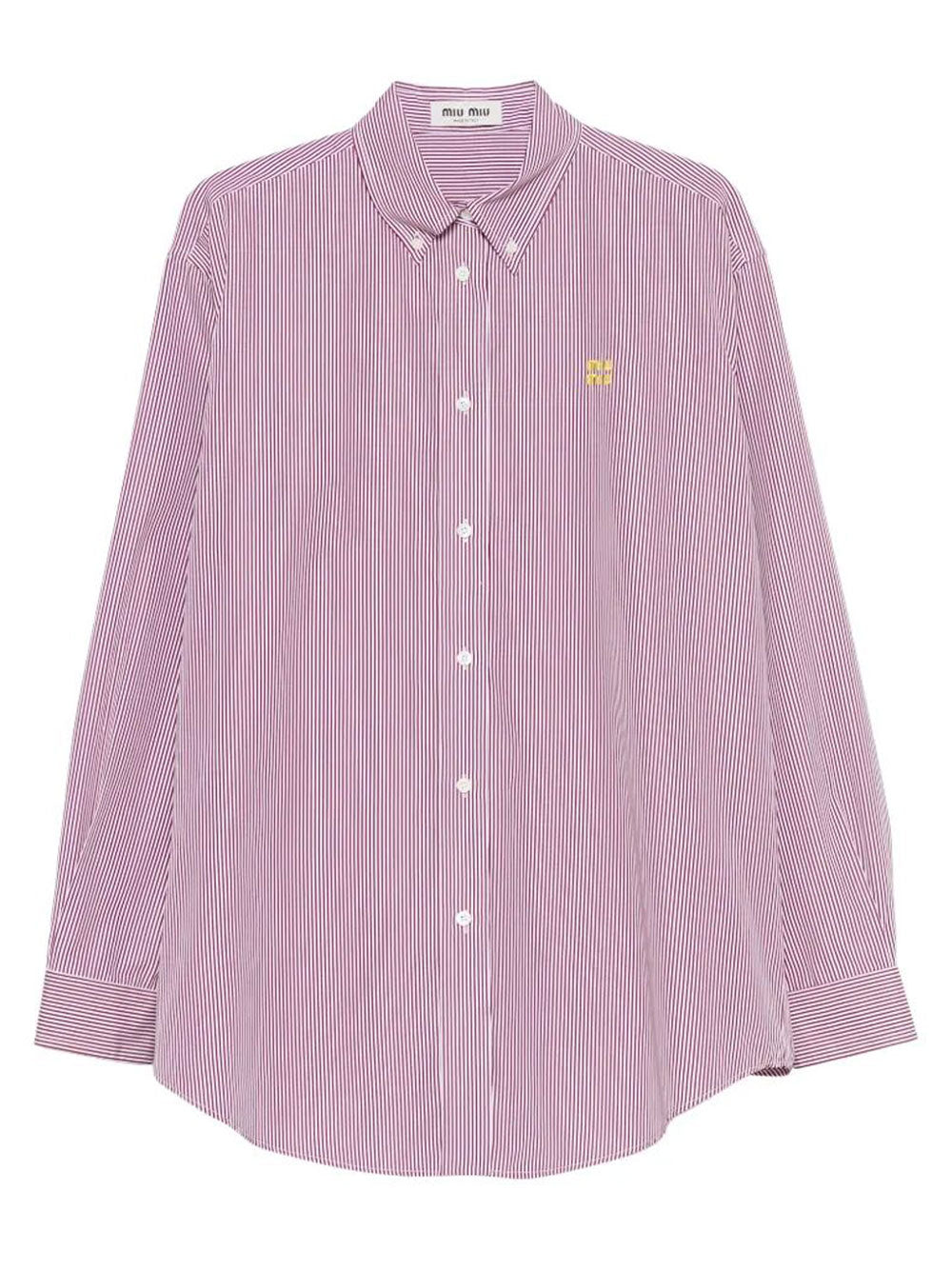 MIUMIU Vertical Stripe Cotton Shirt Women