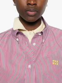 Miu Miu Women Vertical Stripe Cotton Shirt