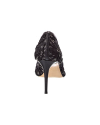 Casadei Lace & Leather Slingback Pump