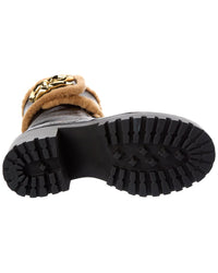 Giuseppe Zanotti Giuseppe Zanotti Gz Paloma Leather & Shearling Biker Boot