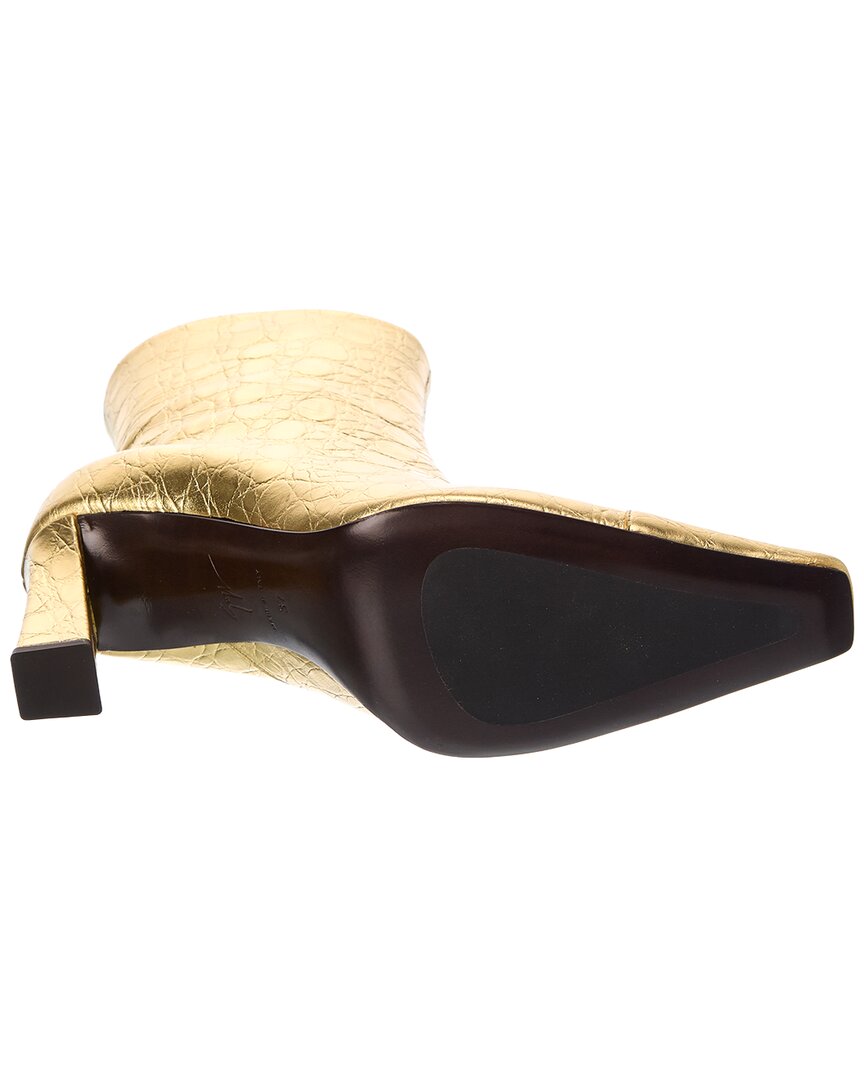 Giuseppe Zanotti Brenda 90 Croc-Embossed Leather Boot