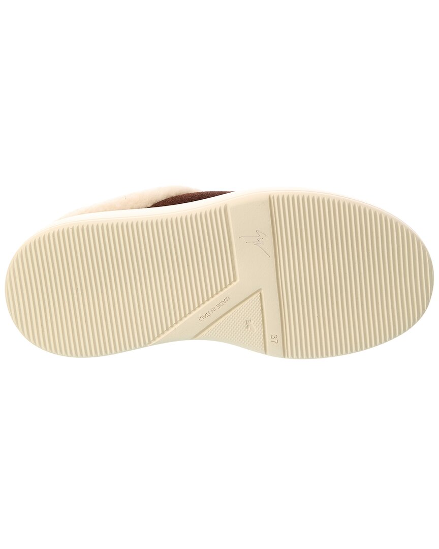 Giuseppe Zanotti Giuseppe Zanotti Alma Suede & Shearling Platform Mule