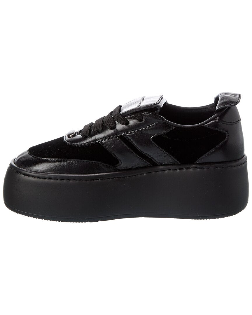 Giuseppe Zanotti Giuseppe Zanotti Alma Velvet & Leather Platform Sneaker