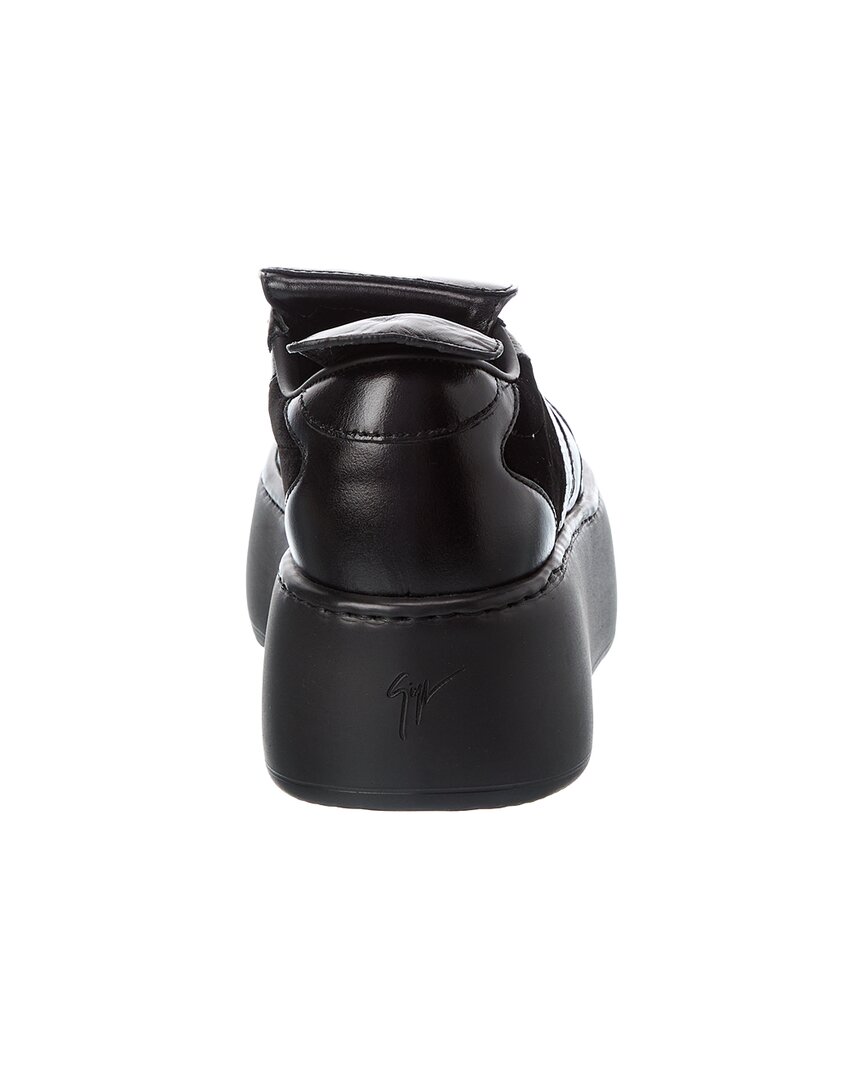 Giuseppe Zanotti Giuseppe Zanotti Alma Velvet & Leather Platform Sneaker