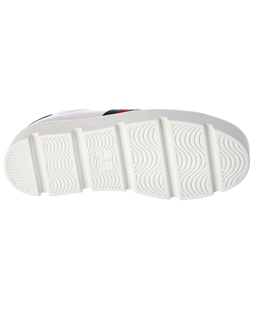 Gucci Gucci Ace Embroidered Leather Platform Sneaker