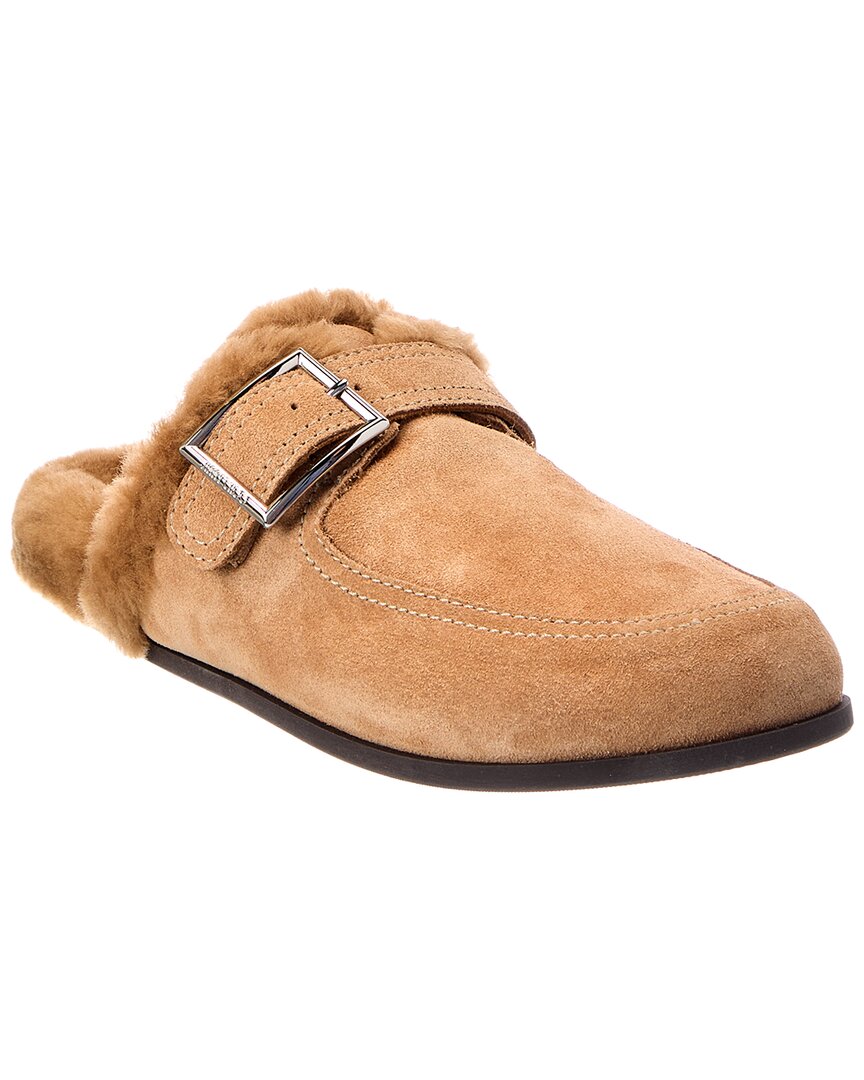 Jimmy Choo Jimmy Choo Biker Suede & Shearling Mule