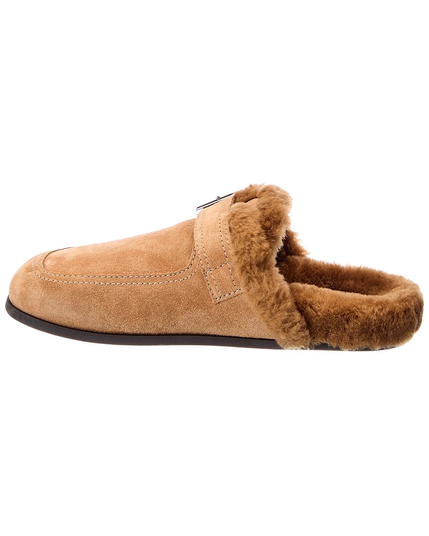 Jimmy Choo Jimmy Choo Biker Suede & Shearling Mule