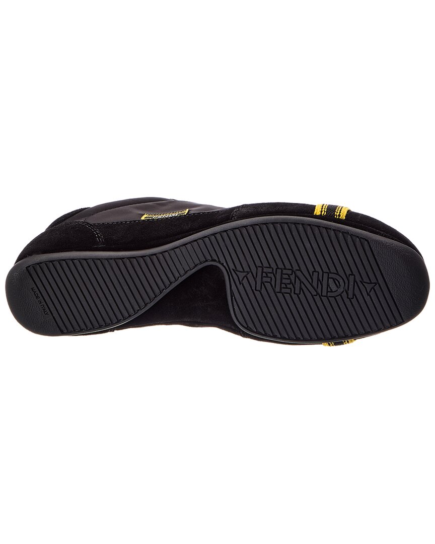Fendi Wrap Nylon & Suede Sneaker