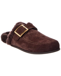 Jimmy Choo Jimmy Choo Biker Suede & Shearling Mule