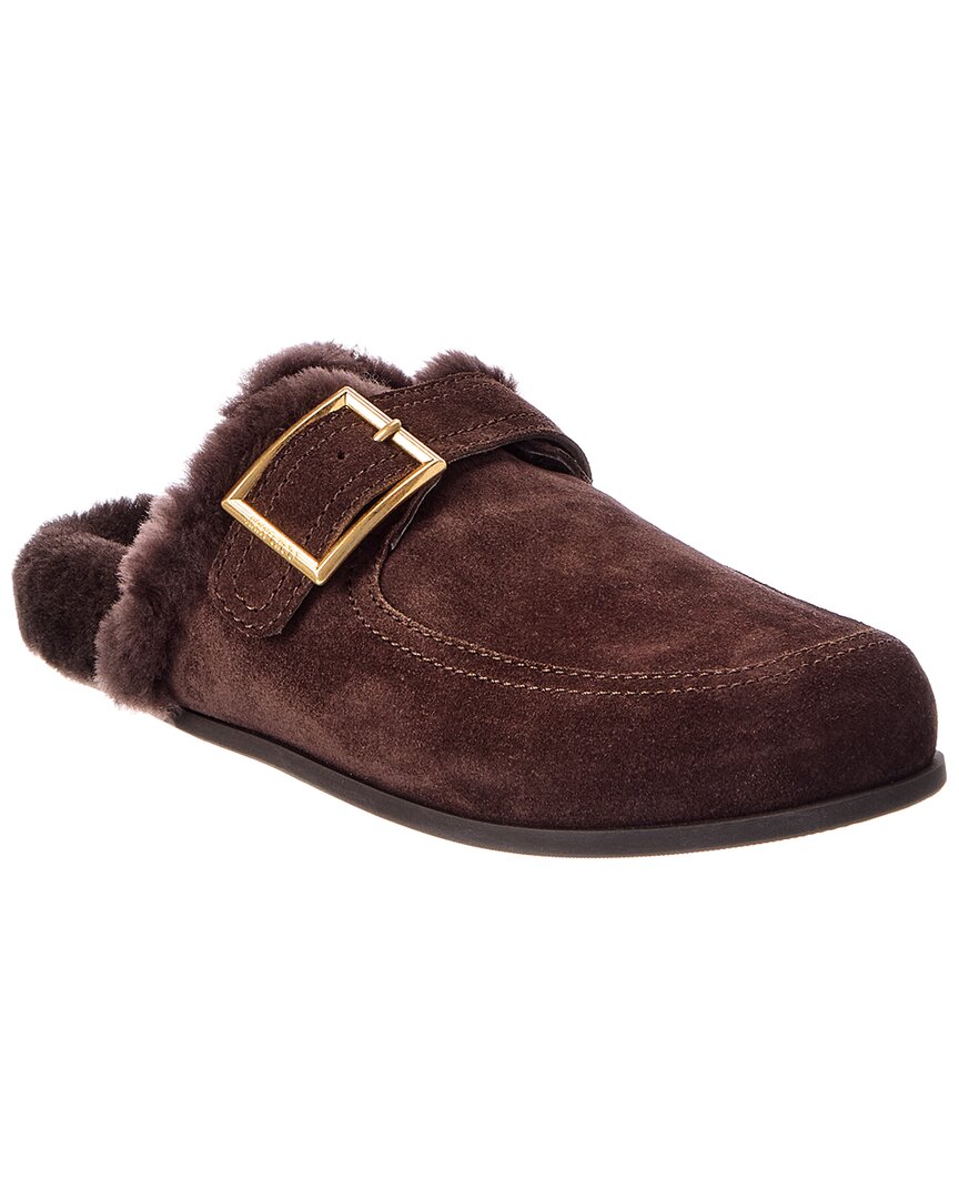 Jimmy Choo Jimmy Choo Biker Suede & Shearling Mule