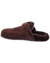 Jimmy Choo Jimmy Choo Biker Suede & Shearling Mule