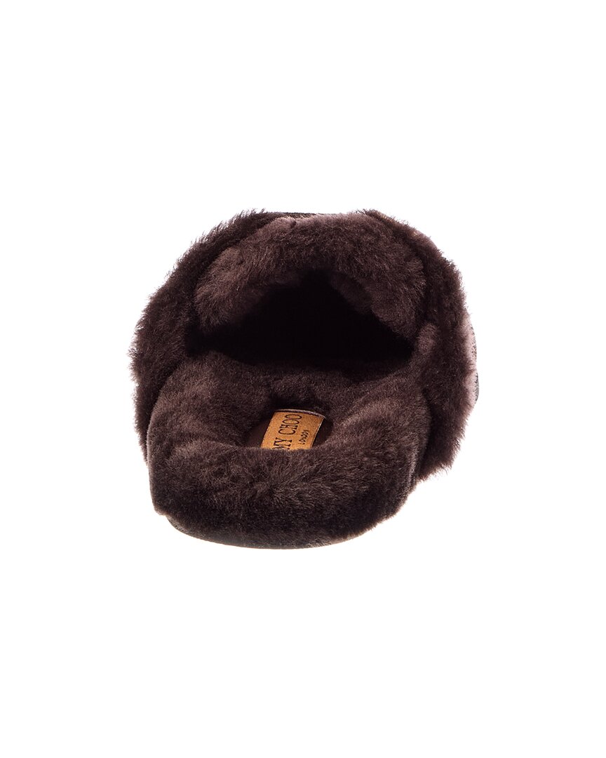 Jimmy Choo Jimmy Choo Biker Suede & Shearling Mule