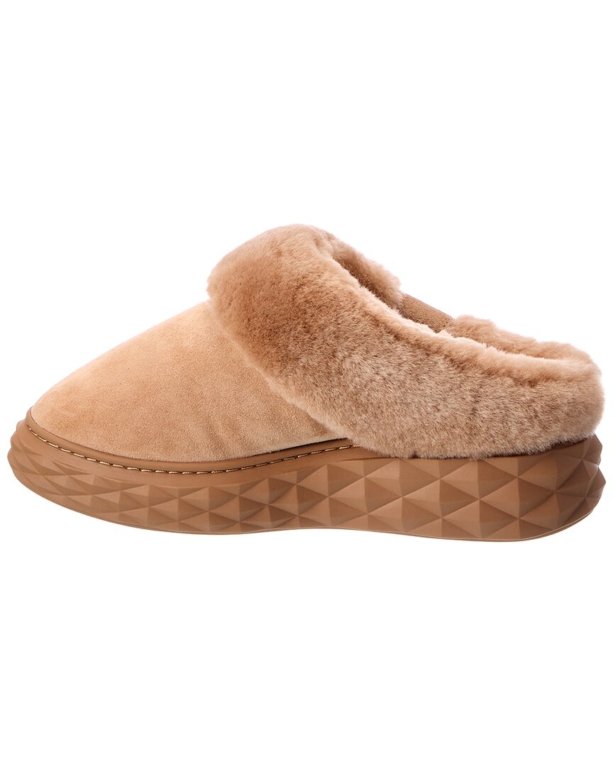 Jimmy Choo Jimmy Choo Diamond Maxi/F Suede & Shearling Mule