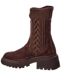 Jimmy Choo Jimmy Choo Tamia Leather & Cable Knit Boot