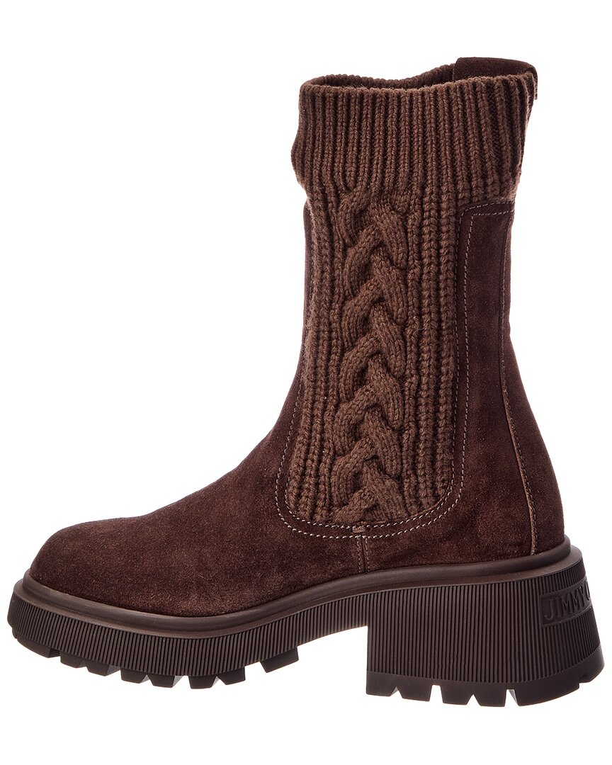 Jimmy Choo Jimmy Choo Tamia Leather & Cable Knit Boot