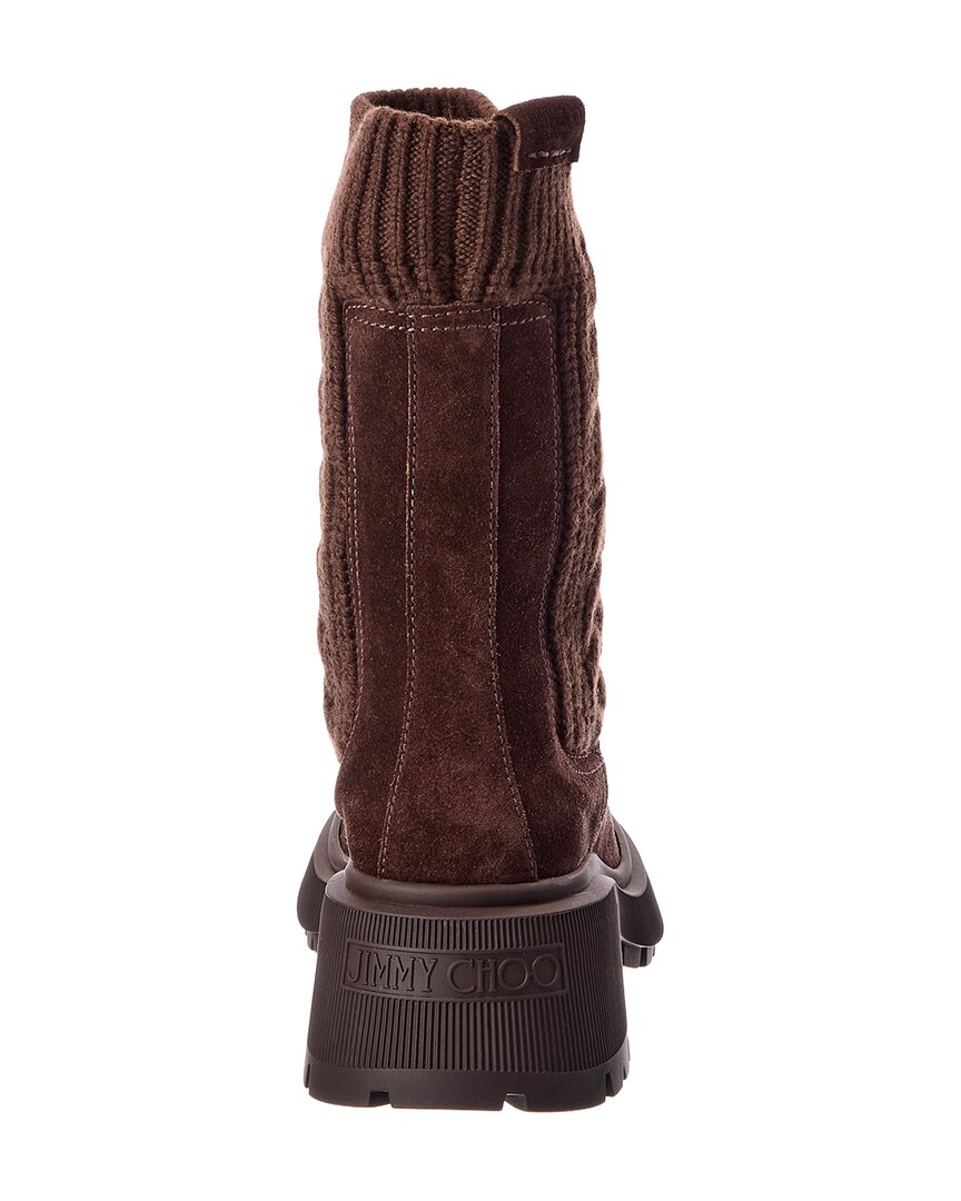 Jimmy Choo Jimmy Choo Tamia Leather & Cable Knit Boot