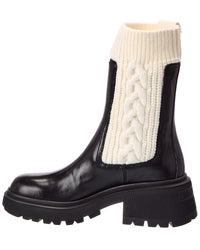 Jimmy Choo Jimmy Choo Tamia Leather & Cable Knit Boot