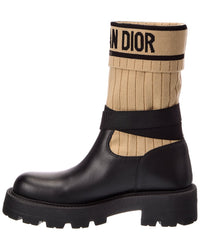 Dior D-Major Knit & Leather Boot