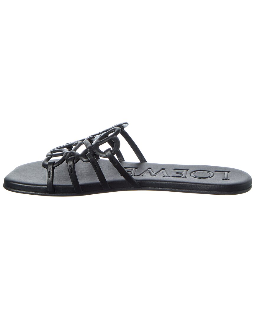 Loewe Petal Anagram Leather Slide