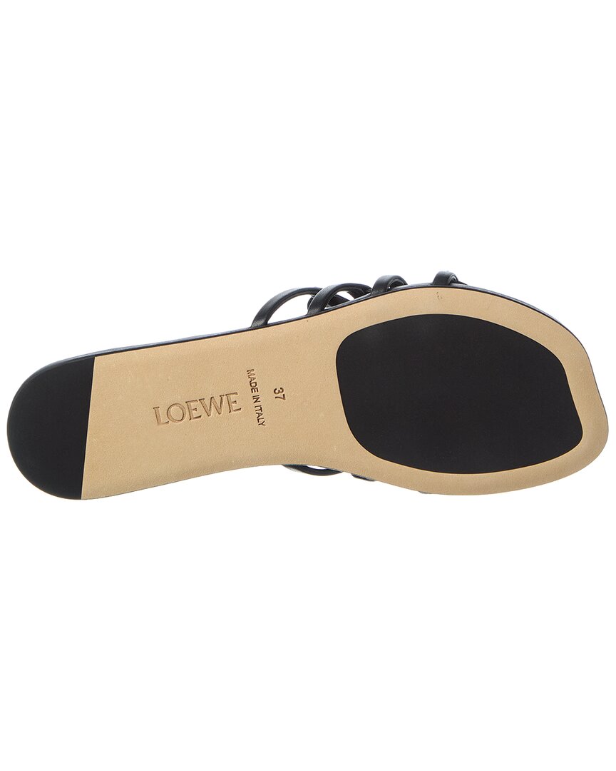 Loewe Petal Anagram Leather Slide