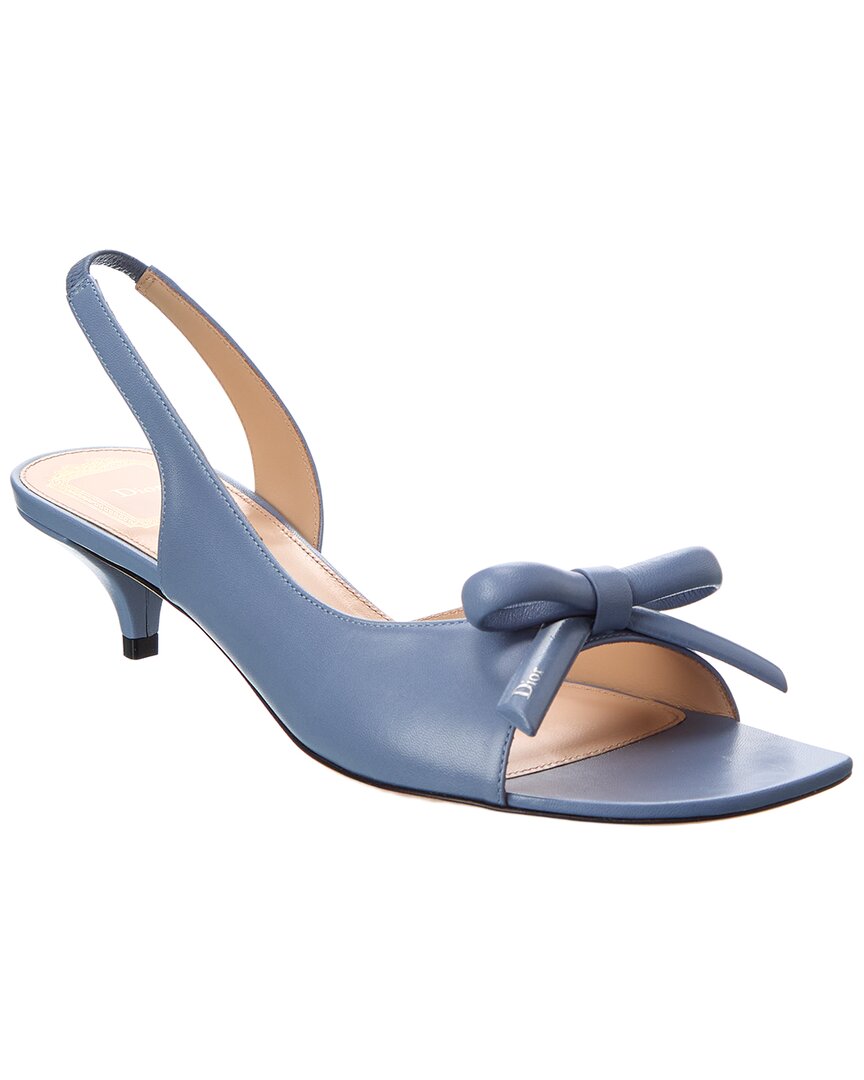 Dior Bow Leather Slingback Sandal