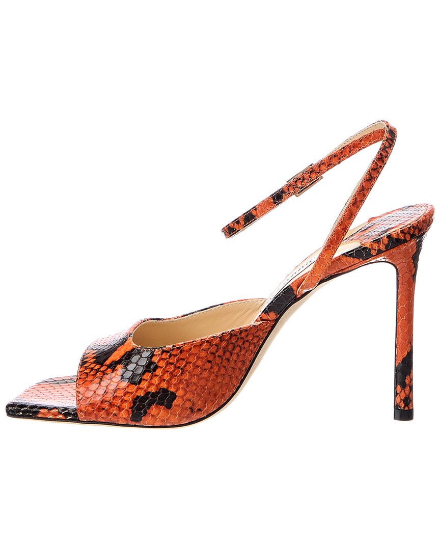 Jimmy Choo Zula 100 Snake-Embossed Leather Sandal