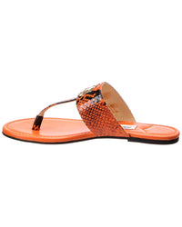 Jimmy Choo Jc Snake-Embossed Leather Sandal