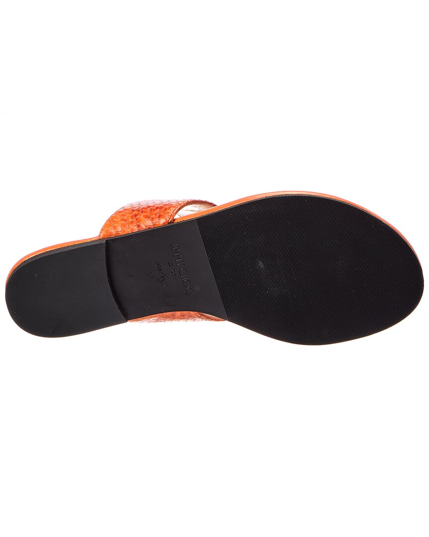Jimmy Choo Jc Snake-Embossed Leather Sandal