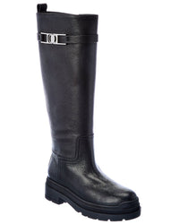 Ferragamo Ryder Leather Knee-High Boot