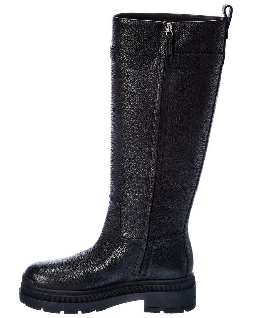Ferragamo Ryder Leather Knee-High Boot