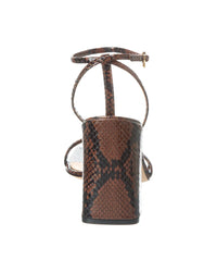 Gianvito Rossi 95 Snake-Embossed Leather Sandal