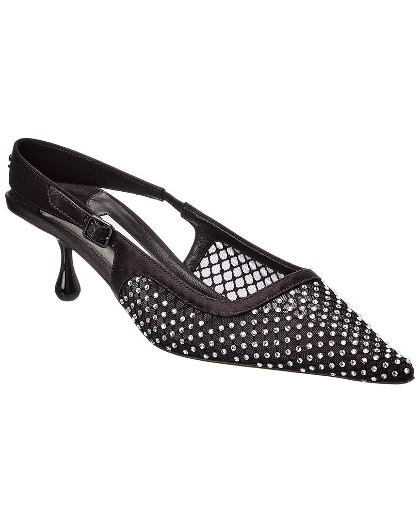 Jimmy Choo Amel 50 Mesh & Satin Slingback Pump