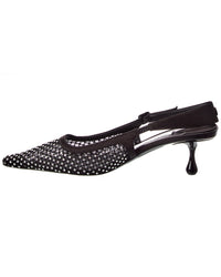 Jimmy Choo Amel 50 Mesh & Satin Slingback Pump