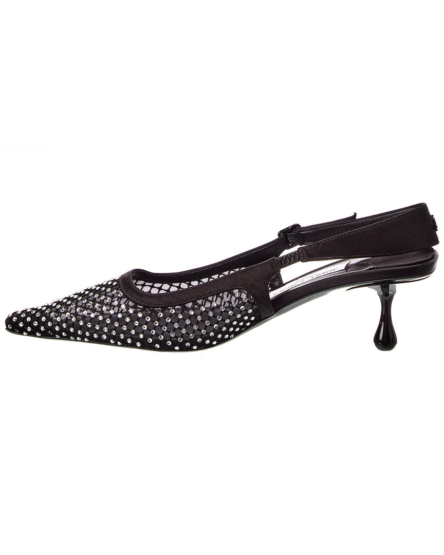 Jimmy Choo Amel 50 Mesh & Satin Slingback Pump