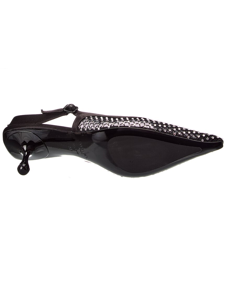 Jimmy Choo Amel 50 Mesh & Satin Slingback Pump