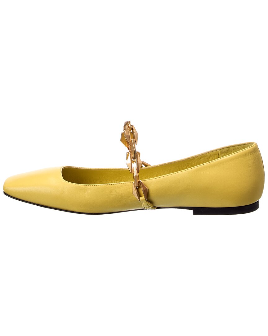 Jimmy Choo Diamond Tilda Leather Ballerina Flat