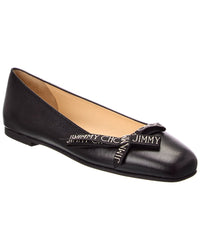 Jimmy Choo Dover Leather Ballerina Flat