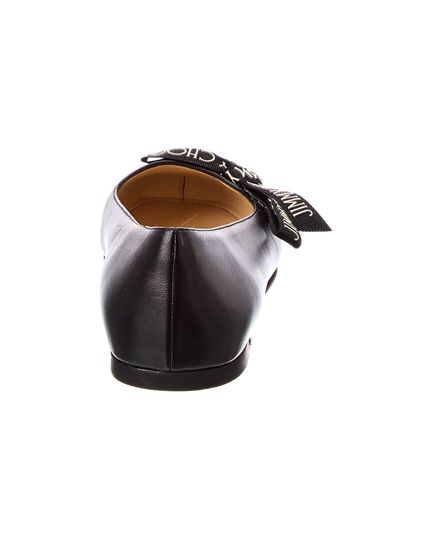 Jimmy Choo Dover Leather Ballerina Flat