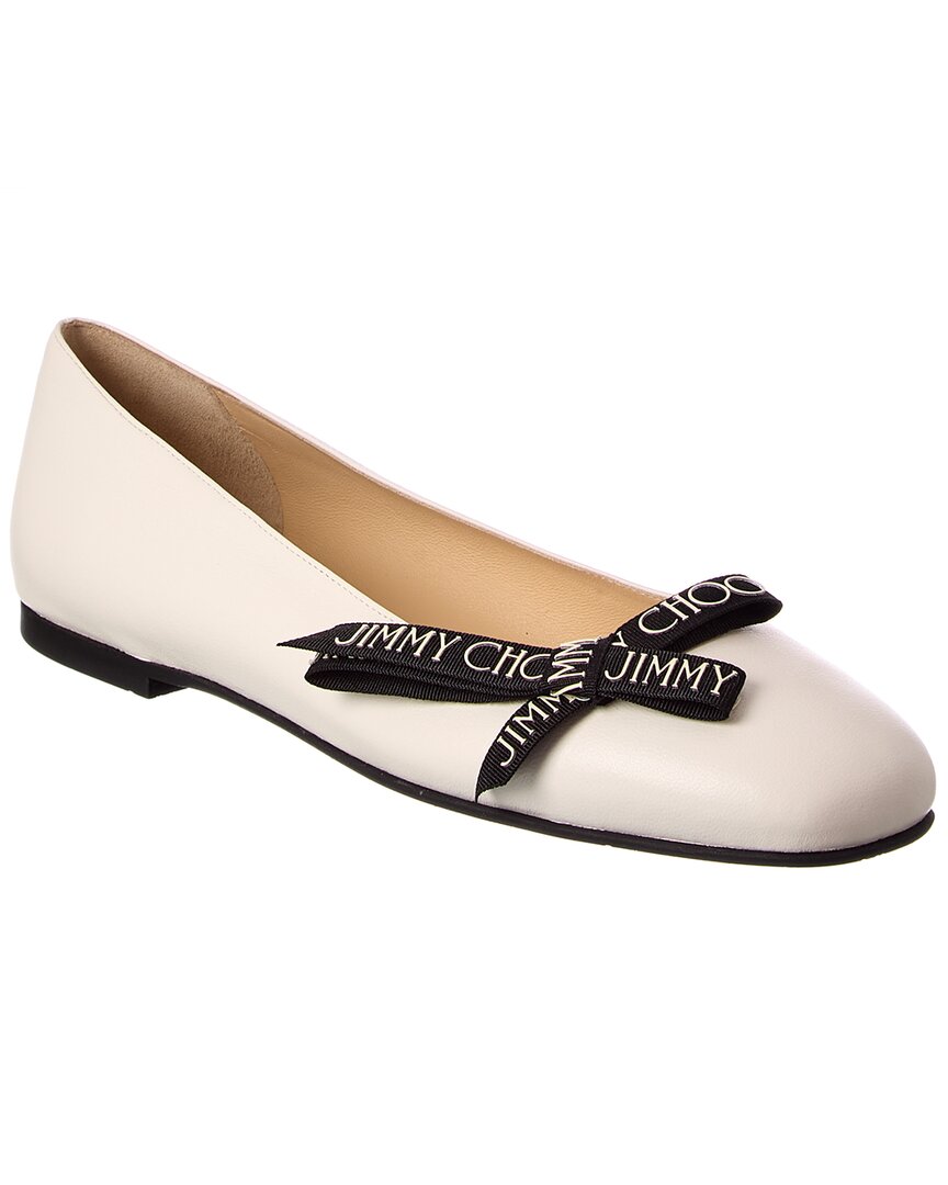 Jimmy Choo Dover Leather Ballerina Flat