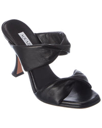 Aquazzura Twist 95 Leather Mule Black
