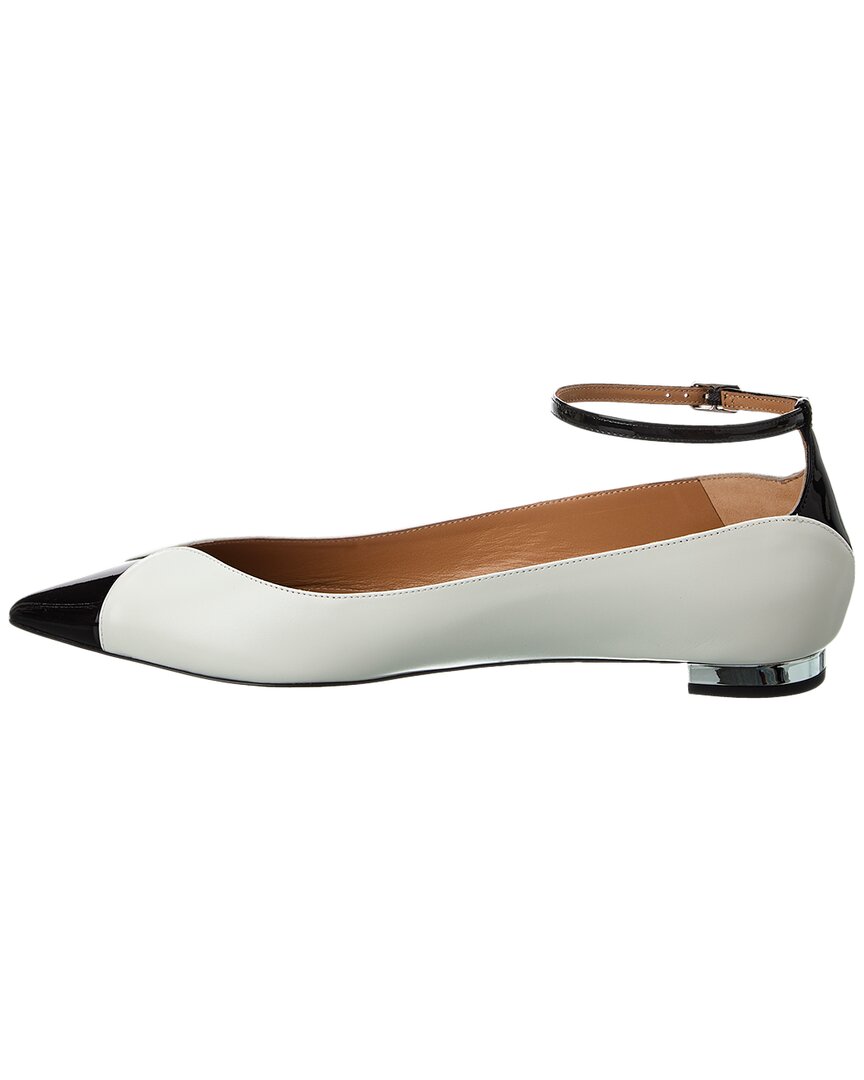 Aquazzura Pinot Leather & Patent Ballet Flat