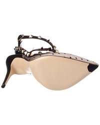 Valentino Rockstud Caged 100 Mesh & Leather Pump