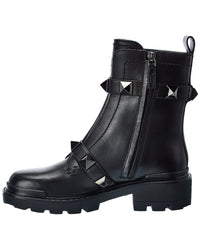 Valentino Roman Stud Leather Combat Boot
