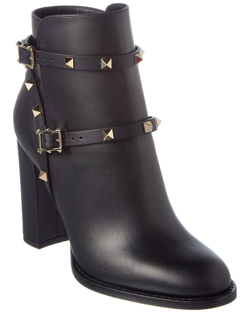 Valentino Rockstud Leather Ankle Boot