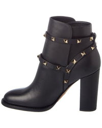 Valentino Rockstud Leather Ankle Boot